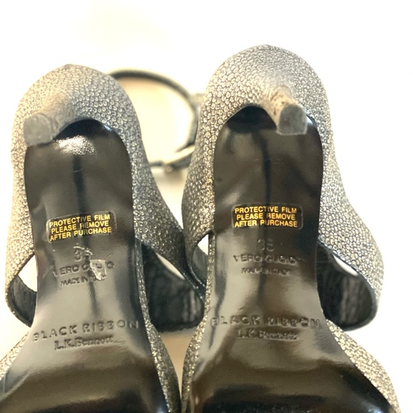 LK Bennett Delphia Metallic Leather Sandals - Picture 9 of 10